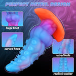 7.5In Large Butt Plug Tentacle Dildo, Silicone Luminous Butt Plug Xl Wearable Buttplug With Safe T-Base, Monster Anal Dildo Anal Trainer Stretcher Prostate Massager, Adult Sex Toys For Gay Men Women