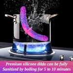 Strap On Silicone Double Sided Suction Dildo For Women, Adjustable Wearable Realistic Fantasy Double Ended Head Dildo (7" * 2), Strapless Harness Pegging Small Dildos Anal Sex Toy For Beginner Lesbian