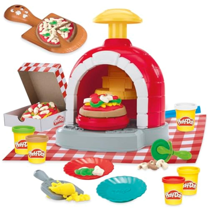 Play-Doh Stamp & Spin Pizza Playset with 8 Accessories and 5 Colors for Kids