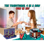 , A Unique 4 In A Row Game, 3D Strategy Board Game For Critical Thinking. The Classic Grid Game In A Sleek Acrylic Cube. Superbly Designed Wooden Cubes. Tactical Game Play For All Ages