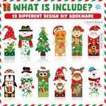 48 Sets Christmas Ornament Craft Kits with Snowman, Reindeer & Penguin Foam Stickers