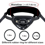 Adjustable Sex Strap On Harness For Women, Wide Bondage Strapon With 4 Units Ring Strapless All Dildo Straps, Adult Sex Toy For Men Women Pegging Harness