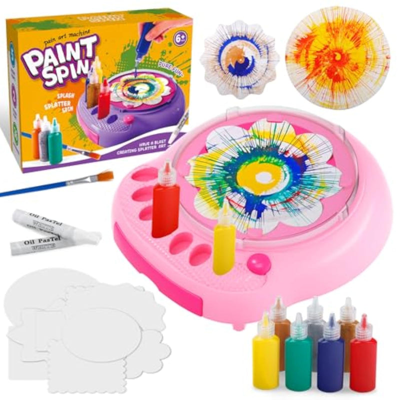 Spin Art Machine for Kids, Paint Spinner Arts and Crafts Kit for Ages 4-12, Creative Art Toy