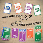 Fast-Paced, Football Themed Card Game That Anyone Can Play, 2-4 Players, Fun Card Games For Adults, Kids, Families And Game Nights, Stocking Stuffers, Football Gifts