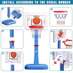 Toddler Basketball Hoop Indoor For Age 1-3, Height Adjustable Poolside Basketball Hoop With 3 Balls, Mini Basketball Hoop Sport Toys Birthday For Toddler Boy Girl 1 2 3 4 Year