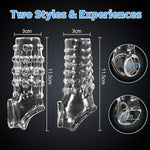 New Cock Delay Loop Sleeve For Men, Reusable Ultra-Soft Penis Enlarger Cock Extender Sheath Men Cock Condom Male Sex Toys - Clear
