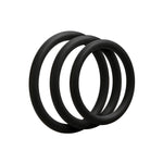 Optimale - Thin 3 C-Ring Set - Stretchy Silicone - Black