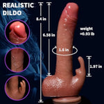 Thrusting Dildo Vibrator Sex Toys, Realistic Dildo For G Spot Clitoris Stimulation With 7 Thrusting & 10 Vibration & Heating Mode, Remote Control Silicone Vibrating Adult Sex Toys & Games