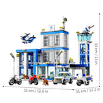 833Pcs City Police Station Building Sets, City Police Sets Toy Building Bricks Kit, Learning Roleplay Stem Police Toys Birthday For Kids Boys Aged 6-12
