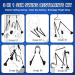 Bdsm Sex Swing For Adult Toys, Upgraded Heavy Duty 360° Spinning Sex Swings With Adjustable Sex Sling For Both Ceiling & Door Mount Options, Adult Swing For Bedroom Couples Sex Toys