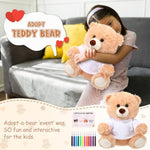 180 Pcs Make Your Own Stuffed Animal Bear Kit Christmas Diy Adopt And Stuff Kit Include10 Inch Soft Bear Plush With White T Shirt Adoption Card Diy Brush For Personalized Birthday Party Gifts