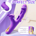 Vibrator Adult Sex Toys For Women - 4In1 G Spot Vibrator With 10 Vibrating 10 Tapping & 7 Flapping, Female Sex Toys For Clitoral Nipple Stimulator, Vibrators Dildo Sexual Pleasure Tools Games