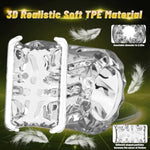 Male Masturbator Sex Toys For Men - Open-Ended Stroker Adult Toys With 7 Thrusting & Rotating Modes For Penis Stimulation, Blowjob Machine Male Vibrator With 3D Elastic Soft Sleeve (Yellow)