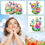 184Pcs Flower Garden Building Toys For Girls 3 4 5 6 7 Year Old, Upgrade Diy Building Stacking Toys, Stem Preschool Educational Toddler Toys Brain Development Kindergarten Kids Toy