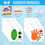 Toddlers 3+ Handprint Art Kit, 16 Pieces Paper Cutout Craft Set
