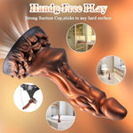 9.44Inch Huge Realistic Dildo Dragon Silicone Thick Dildos For Hands-Free Play,Sex Toys For Men/Women/Couples/Gay,Flexible Cock For G-Spot Anal Prostate Stimulation,Bronze