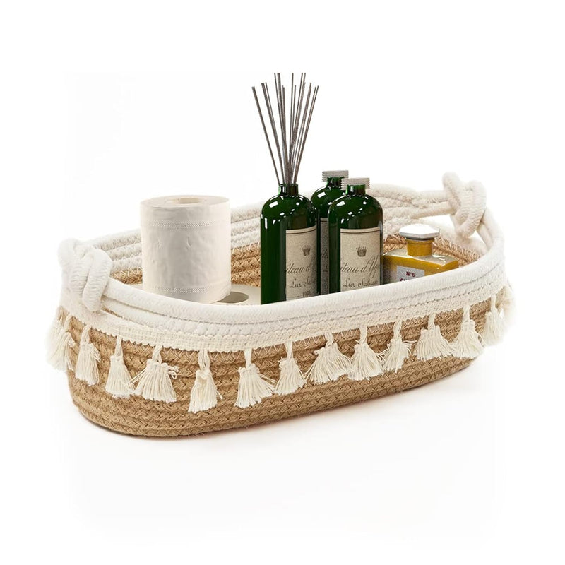 Small Cotton Rope Woven Toilet Paper Baskets For Organizing Decorative Basket Fo