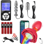 Electric 25-26Mm Anal Plugs Adult Sex Toys And Penis Rings, 360° Rotation Anal Butt Plug Vibrating With 10 Vibrating App Remote Control Fashion Light
