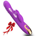 G Spot Vibrator Dildo Rabbit Vibrators Massager For Women, 3 In 1 Adult Sex Toys Clitorals G Spot Stimulator Vibrating Women Sex Toy Full Silicone Waterproof And Portable With 8 Vibration Modes Purple