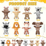 8 Pcs Mini Jungle Stuffed Animals Keychain 5.9 Inch Safari Stuffed Plush Toys Keychain Decoration For Animal Theme Party Filler Favor Carnival Prizes