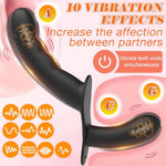 Strap On Vibrating Dildo, Wearable Sex Toys, Lesbian Sex Toys, 10 Vibration Modes, Silicone Dildo Harness, Safe And Odorless, Ipx7 Waterproof, Suitable For Lesbians And Couples
