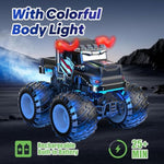 Remote Control Monster Car, 2.4Ghz Rc Bull Monster Truck Toys For 3 4 5 6 7 8 Years Old Boys Kid, All Terrain Rc Truck Off Road With Spray, Light, Rechargeable Battery, Christmas Birthday Gift