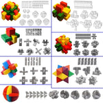 18 Pack Large Wooden Brain Teaser Puzzles Wooden Burr Puzzles Brain Teaser Puzzle With Gift Packing Box Magic Puzzle Games Toys Stocking Stuffers Party Favors For Kids And Adults (Colorful Wood)