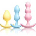 3 Pack Anal Plug Butt Plug Silicone Sex Toy For Adults Women Men Silicone Anal Training Toy Prostate Massager For Female Male Anal Stimulator Comfortable Long-Term Wear