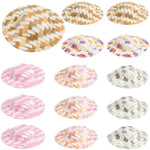 40 Pcs Mini Woven Straw Hats, 1.5 Inch Colorful Cowboy Caps for DIY Crafts