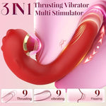 Vibrator Dildo Thrusting Sex Toys - 3 In 1 App Control G Spot Adult Toys Clitoral Stimulator With 9 Thrusting & 9 Flapping Modes Dildos Vibrators For Women?Adult Sex Toys & Games For Female Couples