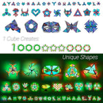 Magnet Pyramid Glow - 1 Cube Transforms Into 1 Billion Shapes, 15 Pcs (12 Puzzle Pcs & 3 Accessories), 243 Magnets, Glowing, Christmas Stocking Stuffers Gift For Kids, Creative Puzzle Stem Toy