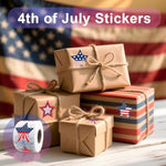 500 PCS Patriotic Stickers - Large Star, American Flag, 4th of July, Memorial Day Decorations