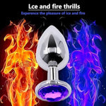 5Pcs Anal Plug Training Set-Four Crystal Jewel Anal Plugs Wide Base Prevents Slippage-Metal Anal Sex Adult Toy, 1Enema,Sex Toy Anal Training Kit For Beginner Adult Unisex Women And Men Couple(Silver)