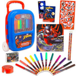 Spiderman Travel Art Set for Kids Bundle - Spiderman Activity Luggage Set