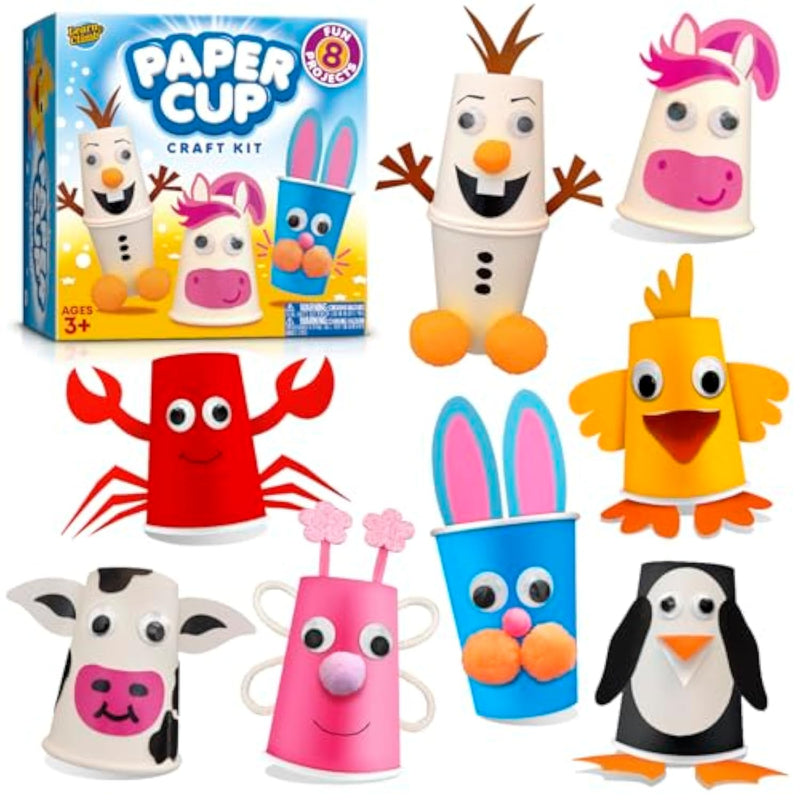 8 Project Animal Paper Cup Craft Kit for Toddlers Ages 3-5