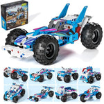 Technic 9 In 1 Pull-Back Car Building Set - Off-Road Race Vehicle Models For Boys And Girls, Stem Engineering Toy For Kids Ages 8 And Up | Ideal Gift For Birthdays