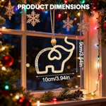 6 Pcs Friendship Elephant Ornament Set,Wooden Elephant Christmas Ornaments For Sisterhood With Story Cards,Friendship Gifts For Women