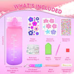 Decorate Your Own Water Bottle Kits for Girls Age 4-12 Flower