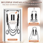 Leopard Print Sex Swing, Sex Swings With Hanging Straps Widened Thick Cushion For Effortless Installation, Adjustable Straps Bdsm Sex Sling, Ideal Adult Toys For Couples