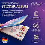 Diamond Art Sticker Storage Album, Silicone Pages, Holds Up to 200 Stickers
