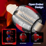 Automatic Male Masturbator Adult Sex Toys For Men, Penis Pump Vibrator With 10 Vibration Modes, Hands Free Masturbators Oral Sex Vibrating Realistic 3D Texture,Open-Ended Sleeve Blowjob Stroker(Black)