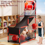 Arcade Basketball Game Set For Kids 3-12 Years Old, Kids Basketball Hoop With 4 Balls & Pump, Indoor Outdoor Sports Play Toys, Basketball Games Toys, For Boys Girls Teens