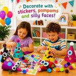 Kids Animal Party Hat Craft Kit with Stickers for Holiday & Party Activities