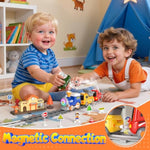 Train Set For Toddlers, Electric Magnetic Train Sets W/Steam, Music, Lights For Kids Track Playset Christmas Birthday Gifts For 3 4 5 6 Years Old Boys Girls