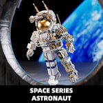 Space Astronaut Building Block Set,860Pcs Spaceman Building Toys With Display Stand, Cool Translucent Design Collection For Home Office Decor, Christmas Birthday Gift For Adults& Boys Age 8-12