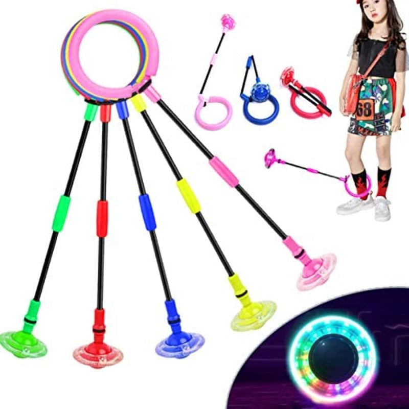 Flashing Jumping Ring Children Colorful Ankle Skip Jump Ropes Sports Swing