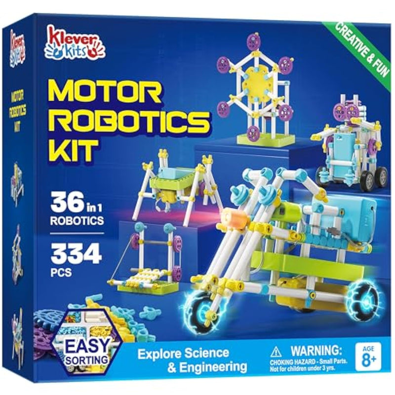 36-In-1 Motor Robotic Kits, Make Your Own Kids Craft Kits Educational Stem Toys For Ages 8-13 Boys And Girls, Science Gifts For 8 Years Old By Jova