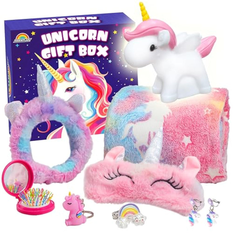 Unicorn Gifts For Girls, Glow In The Dark Blanket, Night Light Kit, Magical Unicorn Toys For Kids, Soft Blanket For Girls Ages 3 4 5 6 7 8 Years Old.