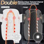 Male Sex Toys For Men - 6In1 Male Masturbator 2 Pack Vibrator Penis Pump Stroker Pocket Pussy With Cvt & Visual Controller, 8 Vibrating & 12 Frequencies Sex Toy, Mens Adult Sex Toys & Game