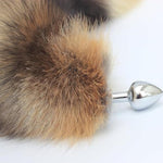 Butt Plug Tail Anal Sex Toys, Anal Butt Plug Faux Fur Tail Toys Stainless Steel But Plug Butt Toys Sex Toys For Women Cosplay Adult Sex Toys For Women Men (C-Brown)